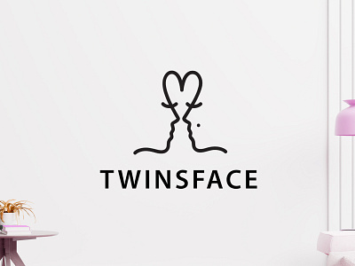 Twinsface illustration logo logo design logoface logoforsale logogram logos