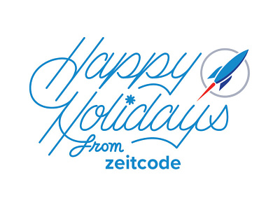 Happy Holidays from Zeitcode Gift Card branding graphic design lettering