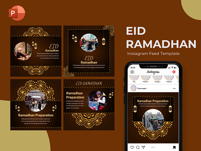 Instagram Feed - Eid Mubarak branding creative design fashion graphic presentation presentation layout presentation template presentations ramadhan