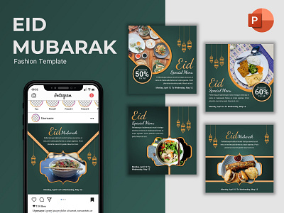 Instagram Feed - Eid Mubarak branding creative design graphic presentation presentation layout presentation template presentations ramadhan
