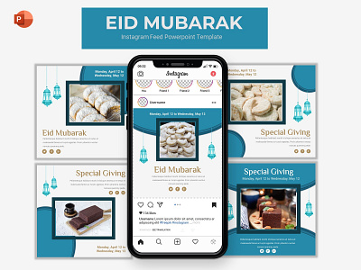 Instagram Feed - Eid Mubarak branding creative design graphic presentation presentation layout presentation template presentations ramadan ramadhan