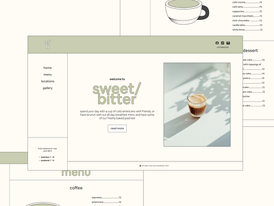 Cafe Web design UI