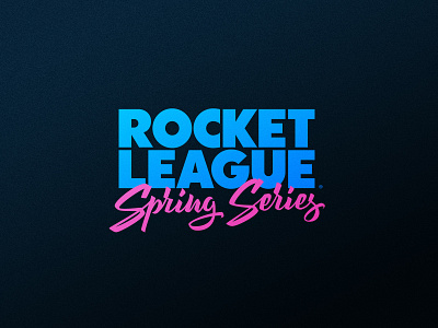 Rocket League Spring Series logo design badge branding dlanid esports gaming icon identity lettering lettering logo logo rocket league sport sports