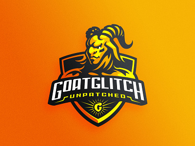 Goatglitch badge branding dlanid faun gaming goat icon identity logo logotype mascot sports