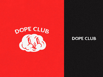 Dope Club apparel badge branding clothing cloud icon identity logo logotype mascot patch simple vector vintage