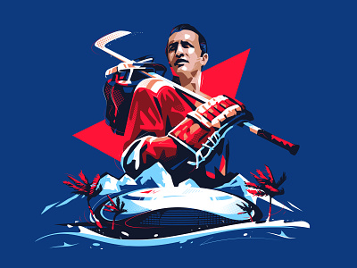 Yakushev banner branding hockey icon identity illustration nhl simple sport sports vector