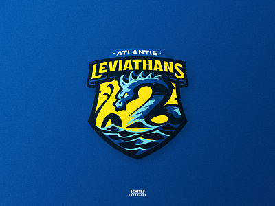 Atlantis Leviathans badge branding dlanid dragon icon identity illustration leviathan logo logotype mascot monster sea snake sports