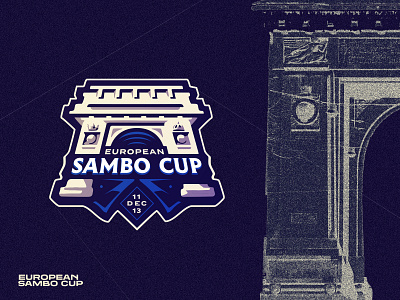 European Sambo Cup arts badge branding design dlanid fight fighter graphic design icon identity illustration logo logotype mascot matrial sambo simple sports