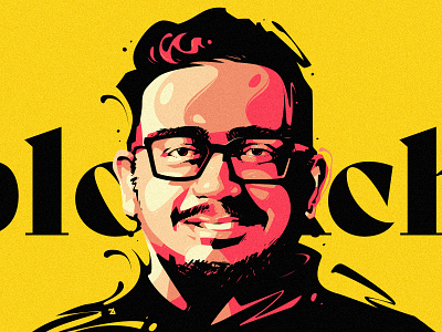 Top 100 of blockchain, Sandeep Nailwal art blockchain branding colorfull design dlanid face human identity illustration nft portrait poster simple vector