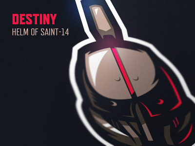 Destiny helmet branding design destiny esports gaming helm of saint 14 helmet logo mascot sports