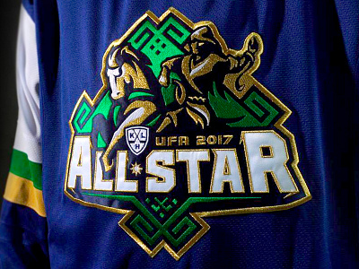 All Star 2017 logo all branding game hockey identity khl logo logotype mascot sports star ufa
