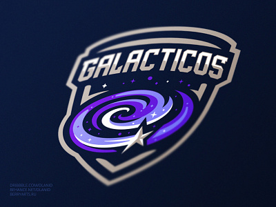 Galacticos logo bold branding cosmos galaxy game identity logo logotype space sport sports star
