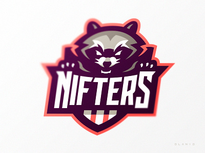 Nifters beast branding esports game identity logo logotype mascot raccoon sport sports team