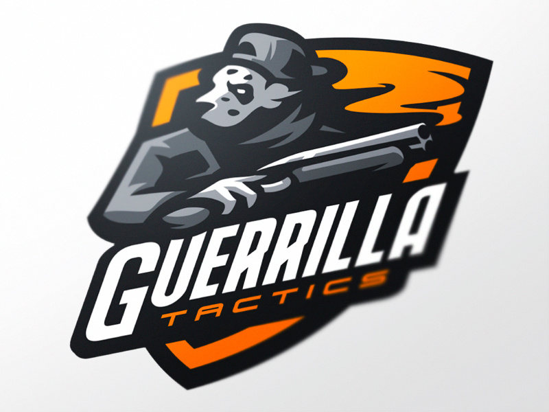 Guerrilla branding esports game identity logo logotype mascot sports team gangster dog sport