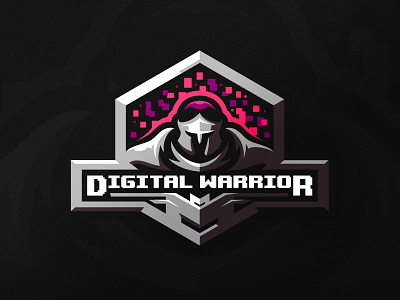 Digital Warrior branding esports identity knight logo logotype mascot soldier sport sports team warrior