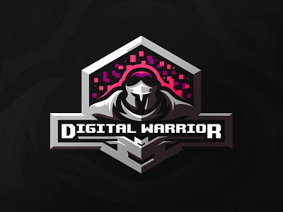Digital Warrior branding esports identity knight logo logotype mascot soldier sport sports team warrior
