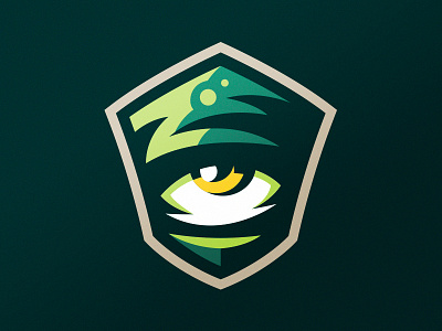 Eye branding coat of arms defence eye green identity logo logotype shield sport sports xbox