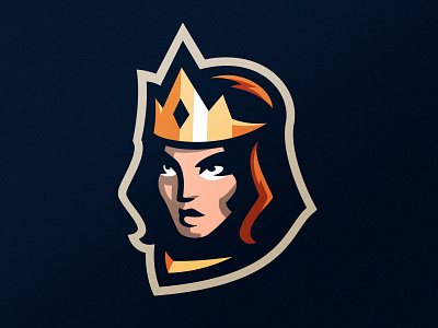 Queen branding crown identity king logo logotype mascot monarch queen sport sports xbox