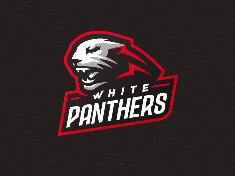 White Panthers leopard sport sports mascot logotype logo lion identity esports panther cat branding