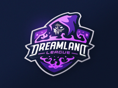 Dreamland League death dreamland league esports grim identity logo logotype mascot scary sports
