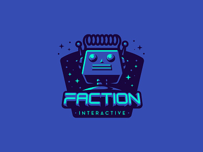 Faction cosmic future futuristic identity logo logotype mascot moon robot space star stars