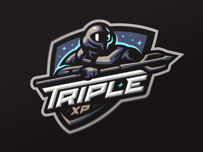 TXP esports identity logo logotype mascot space sports trident trooper warrior