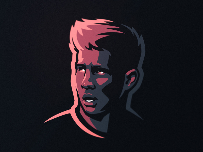 De Bruyne logo sports sport dlanid soccer world cup fifa sketch illustration football de bruyne belgium