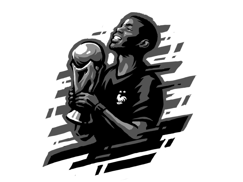 Pogba dlanid fifa football france illustration logo pogba sketch soccer sport sports world cup