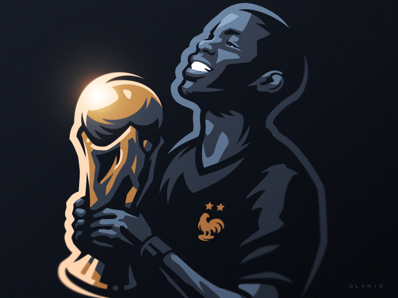 Pogba logo sports sport dlanid soccer world cup fifa sketch illustration football pogba france