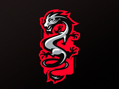 Dragon asian branding chinese dragon identity logo logotype mascot middle ages sport sports