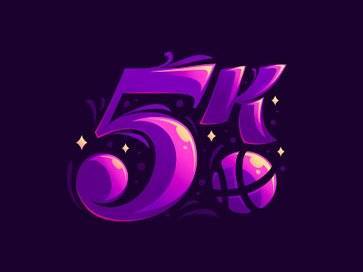 5000 followers 5 5000 dlanid dribbble followers hiwow illustration logo modern