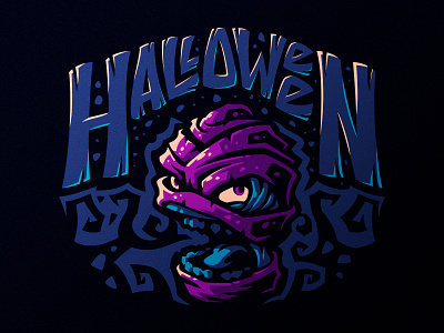 Mummy branding design dlanid halloween hiwow identity illustration logo logotype mascot mummy spooky tomb zombie