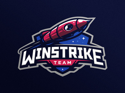 Winstrike team logo design dlanid esports gaming hiwow identity illustration logo logotype mascot rocket space sport sports stellar