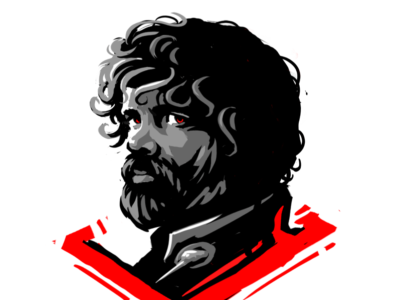 Tyrion branding dlanid game of thrones got hiwow illustration lannister logo mascot movie show tyrion