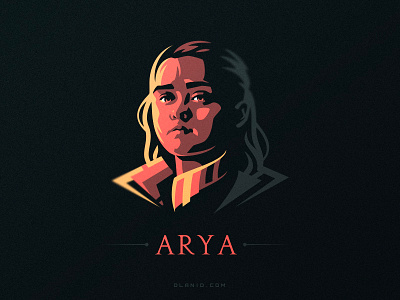 Arya artwork arya arya stark branding design dlanid fanart game of thrones got hiwow illustration logo show stark vector