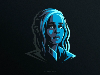 Dany art artwork daenerys daenerys targaryen design dlanid fanart game of thrones girl got hiwow illustration logo mother of dragons vector