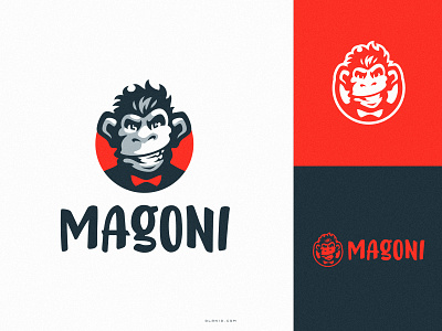 Magoni chimp ape branding chimp design dlanid esportlogo esports gorila hiwow identity illustration logo logo mark logodesign logotype mark mascot sport sports sports logo