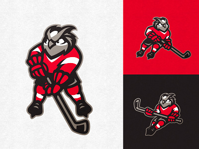 Owl mascot badge bird branding design dlanid esports hockey identity illustration khl logo mark mascot minimal nhl simple sport sports sports logo vector