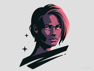 Jill Valentine art dlanid gaming girl identity illustration logo portrait poster resident evil