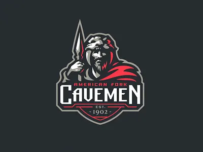 American Fork Cavemen branding cavemen dlanid icon identity illustration logo logotype mascot sport sports