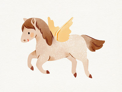Watercolor Pegasus