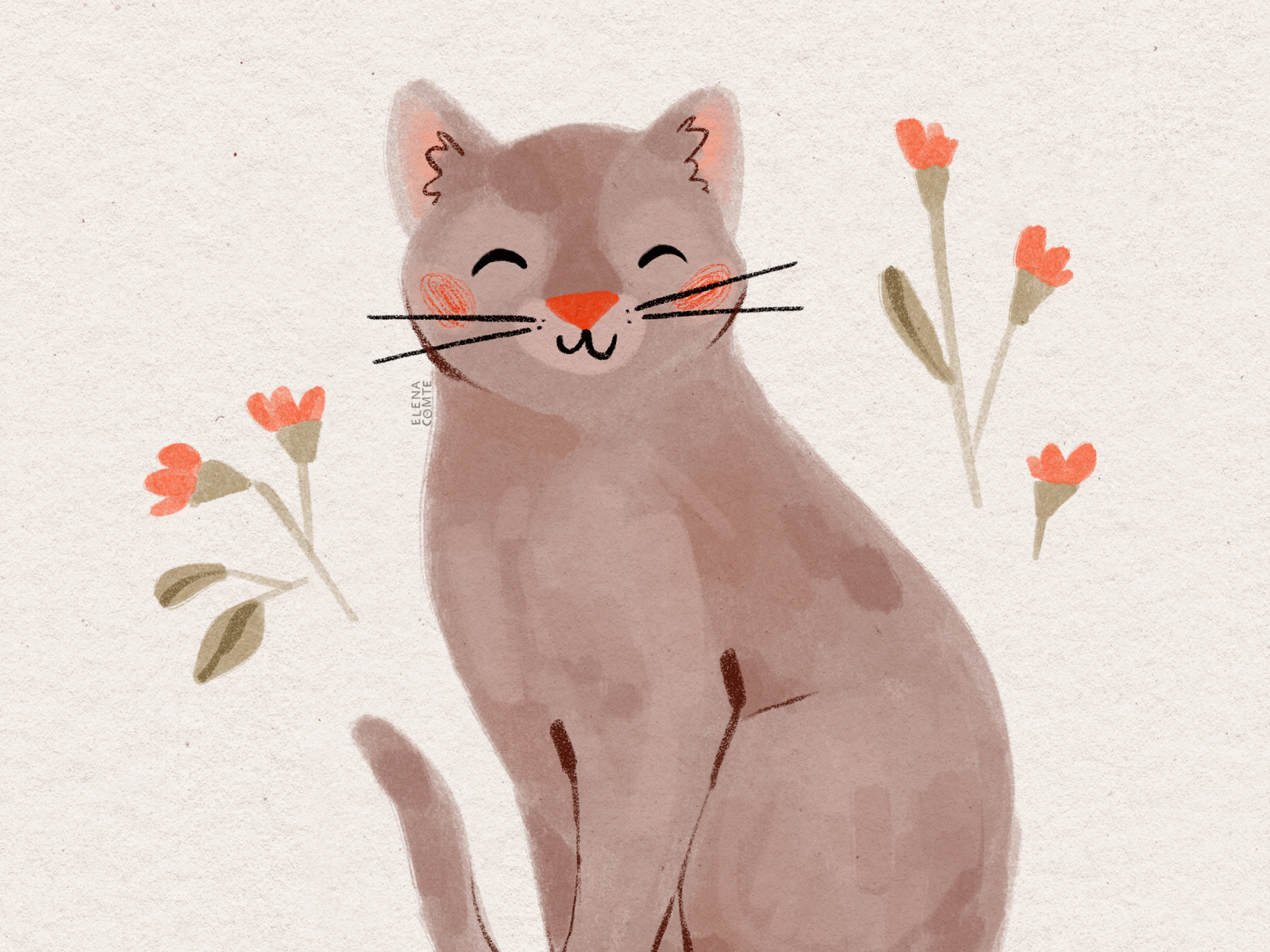 Cat Painting designs themes templates and downloadable graphic