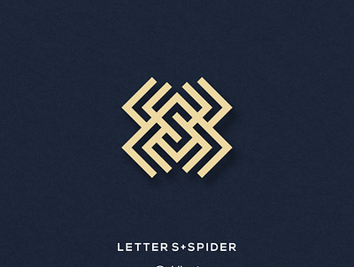 s spider design icon illustration logo minimal