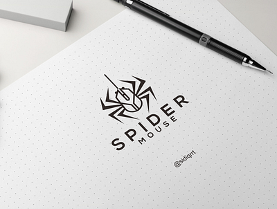 SPIDER MOUSE art branding clean design graphic design icon illustration logo minimal typography