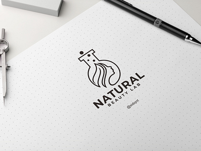 NATURAL BEAUTY LAB art clean design flat graphic design icon illustration logo minimal typography