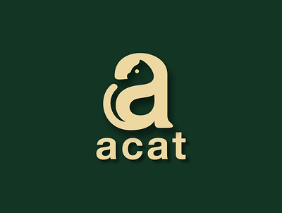 A + CAT art branding design graphic design icon illustration logo minimal typography