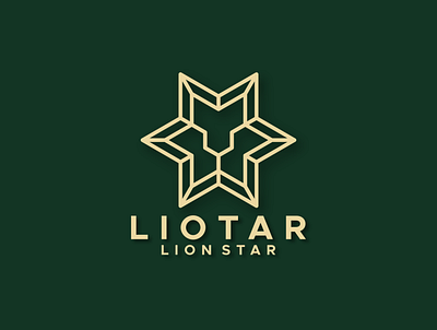 LION STAR design graphic design icon illustration logo minimal typography vector