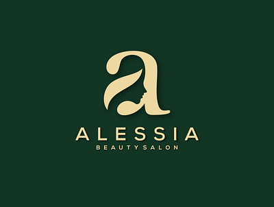 ALESSIA BEAUTY SALON branding design graphic design icon illustration logo minimal typography vector