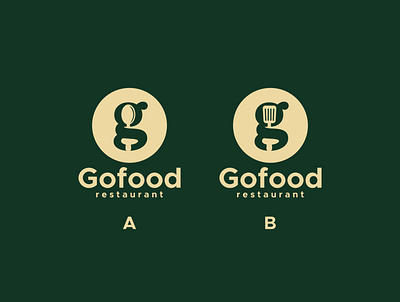 gofood restaurant branding design graphic design icon illustration logo minimal typography