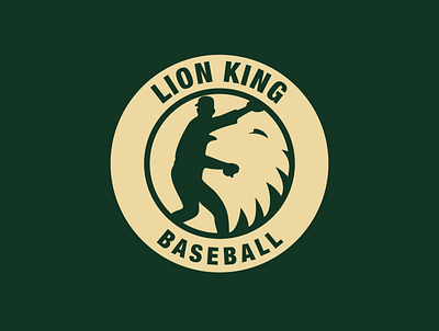 LION KING BASEBALL agen branding design graphic design icon illustration logo minimal typography vector
